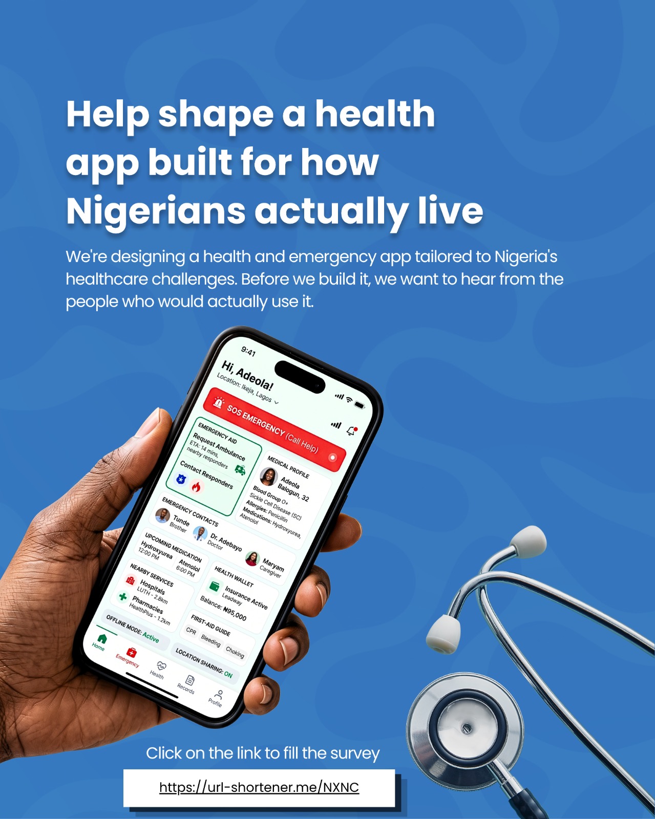 Health App Survey — Campaign Graphic for Independent & Campaign Work